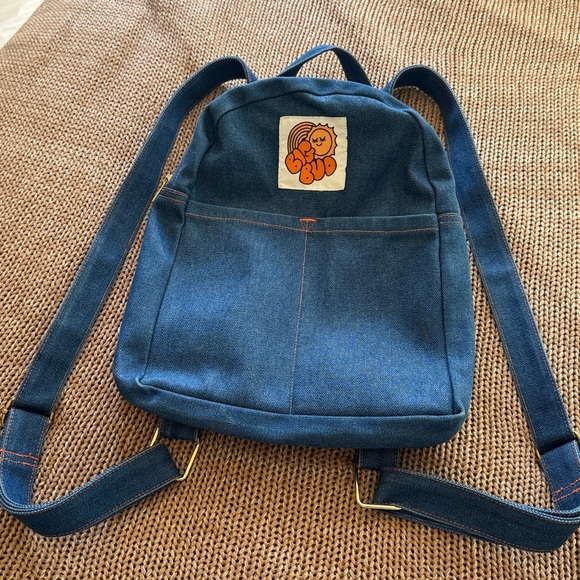 Big Bud Press Blue Denim Mini Backpack Bag - Picture 2 of 8